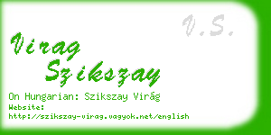 virag szikszay business card