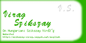 virag szikszay business card